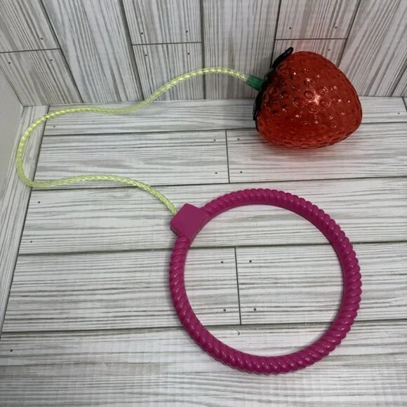 Strawberry Light Up Skip Ball Kids Toys Outside Children Fun WORKS - Picture 4 of 7
